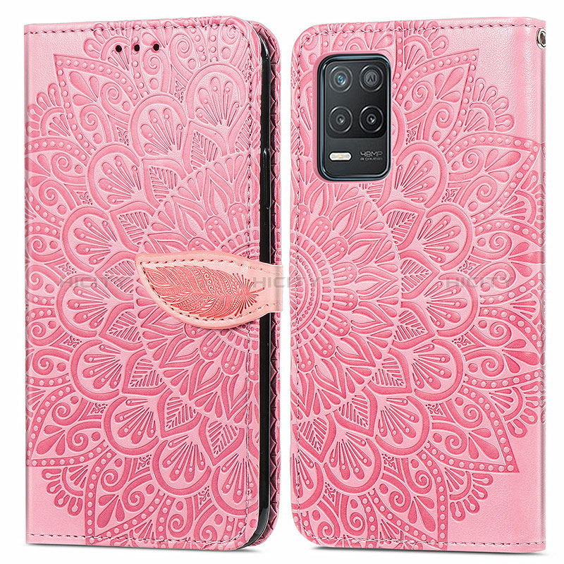 Custodia Portafoglio In Pelle Fantasia Modello Cover con Supporto S04D per Realme Q3i 5G