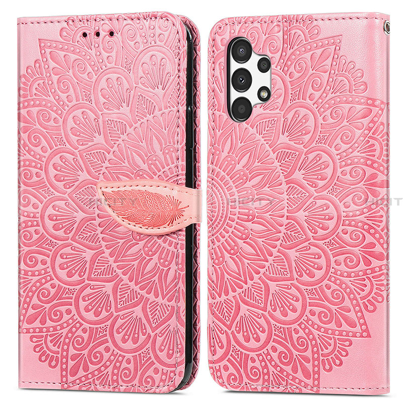 Custodia Portafoglio In Pelle Fantasia Modello Cover con Supporto S04D per Samsung Galaxy A13 4G