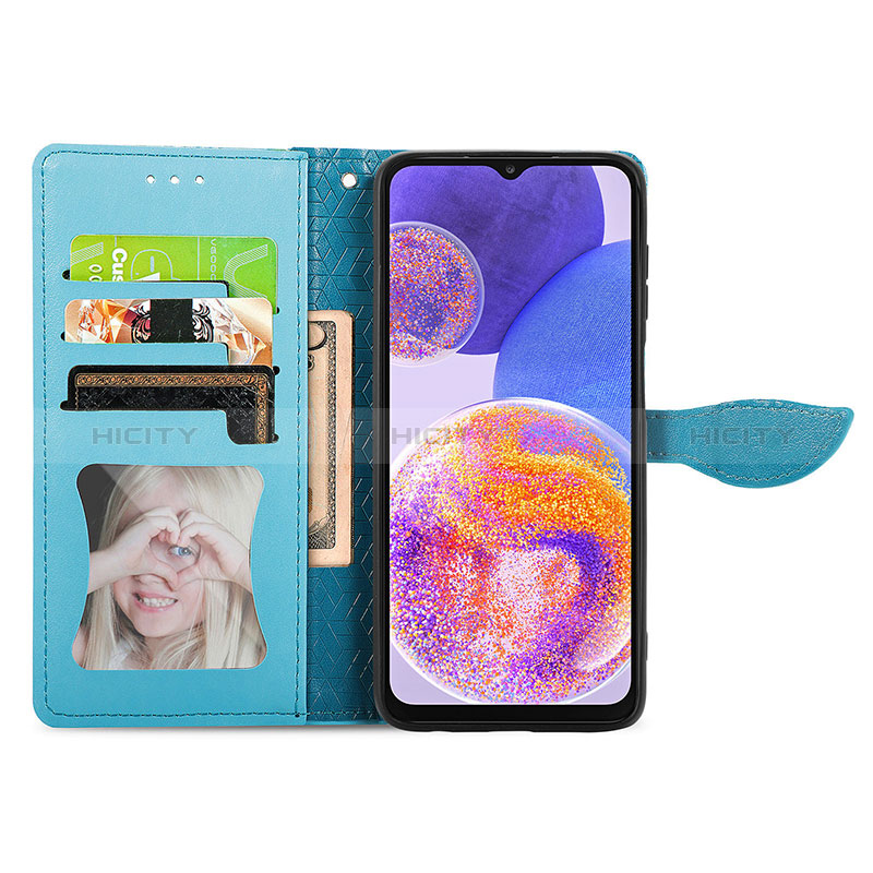 Custodia Portafoglio In Pelle Fantasia Modello Cover con Supporto S04D per Samsung Galaxy A23 5G