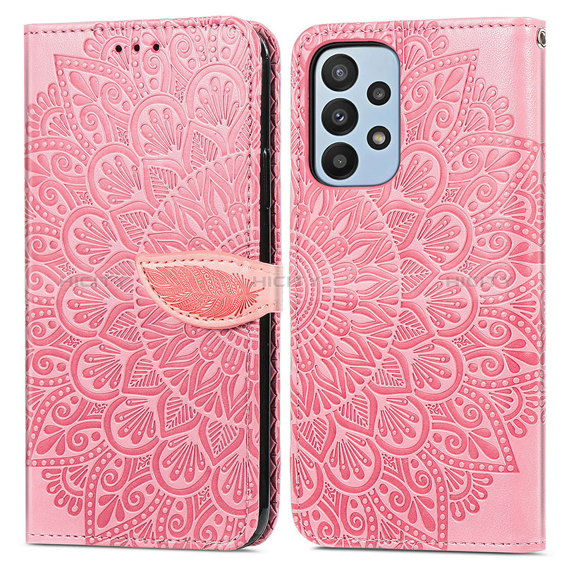 Custodia Portafoglio In Pelle Fantasia Modello Cover con Supporto S04D per Samsung Galaxy A23 5G