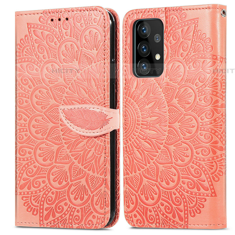 Custodia Portafoglio In Pelle Fantasia Modello Cover con Supporto S04D per Samsung Galaxy A52 4G