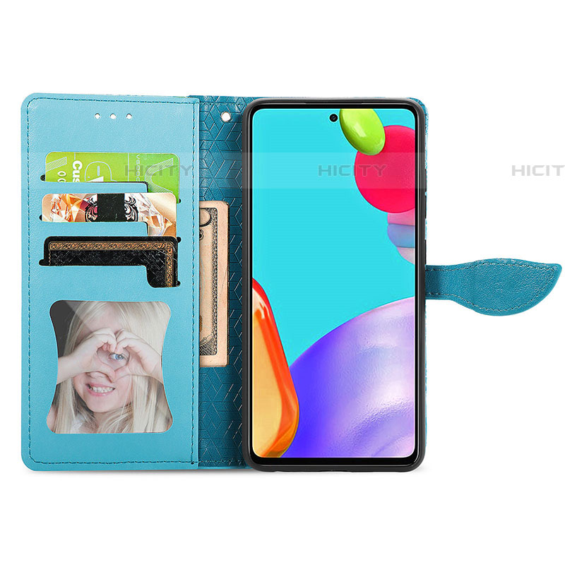 Custodia Portafoglio In Pelle Fantasia Modello Cover con Supporto S04D per Samsung Galaxy A52 5G