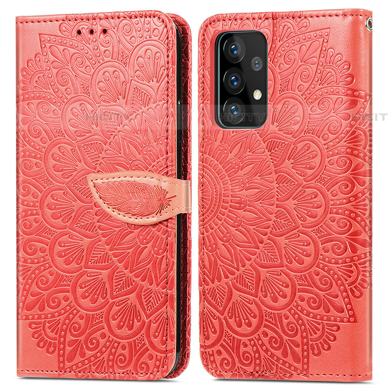 Custodia Portafoglio In Pelle Fantasia Modello Cover con Supporto S04D per Samsung Galaxy A52 5G