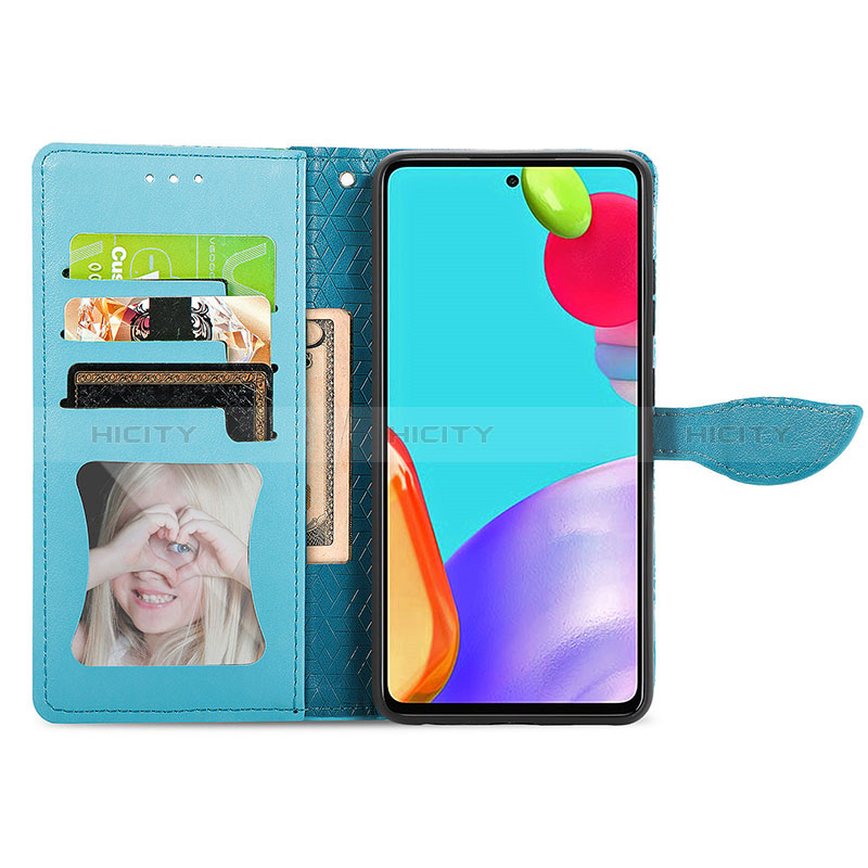 Custodia Portafoglio In Pelle Fantasia Modello Cover con Supporto S04D per Samsung Galaxy A52s 5G