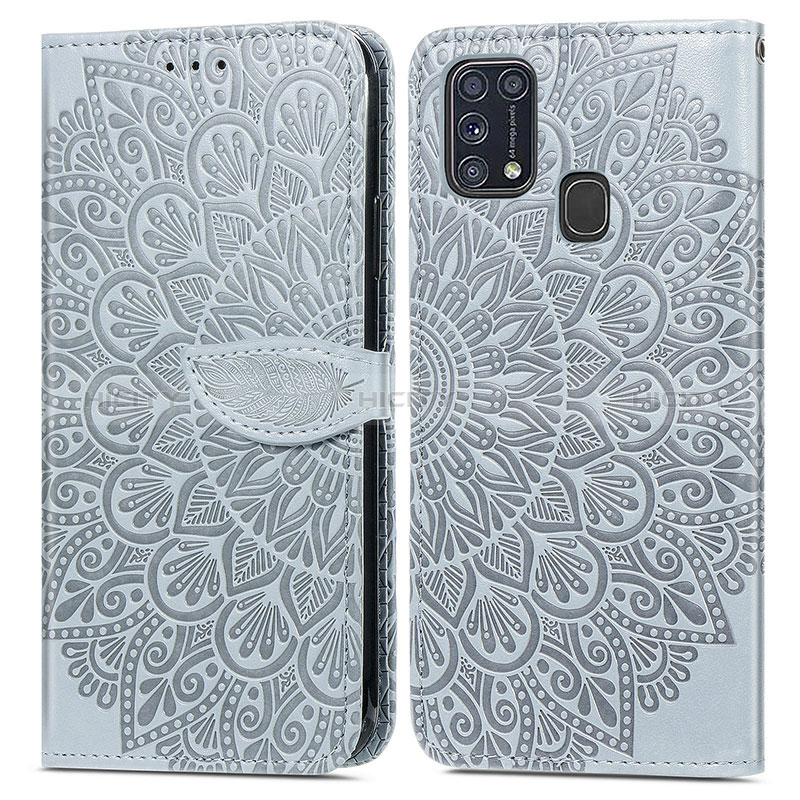 Custodia Portafoglio In Pelle Fantasia Modello Cover con Supporto S04D per Samsung Galaxy M31 Prime Edition