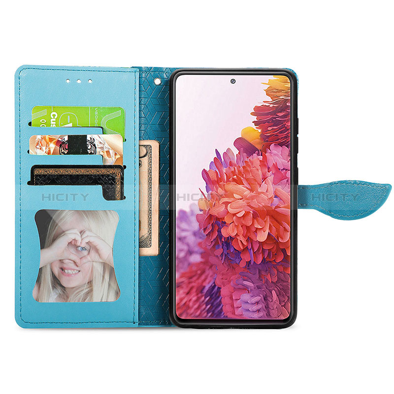 Custodia Portafoglio In Pelle Fantasia Modello Cover con Supporto S04D per Samsung Galaxy S20 FE 5G