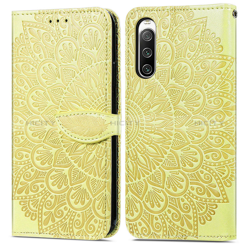 Custodia Portafoglio In Pelle Fantasia Modello Cover con Supporto S04D per Sony Xperia 10 IV SO-52C