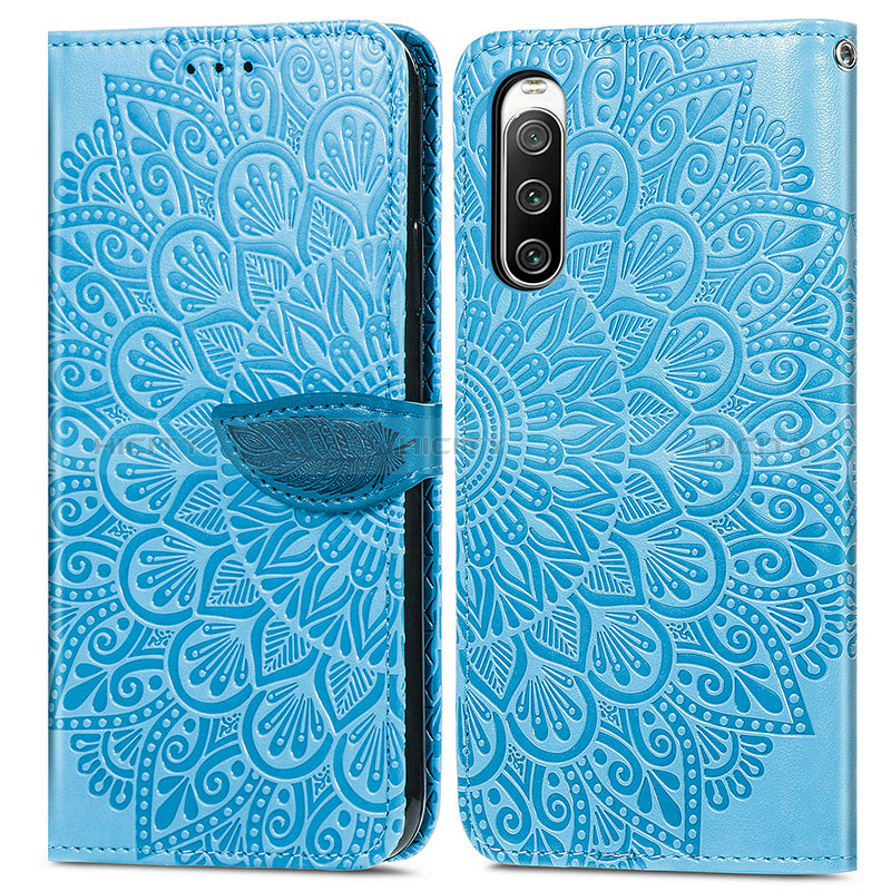 Custodia Portafoglio In Pelle Fantasia Modello Cover con Supporto S04D per Sony Xperia 10 V