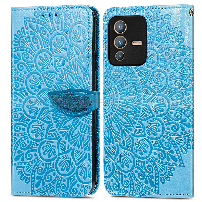 Custodia Portafoglio In Pelle Fantasia Modello Cover con Supporto S04D per Vivo V23 Pro 5G