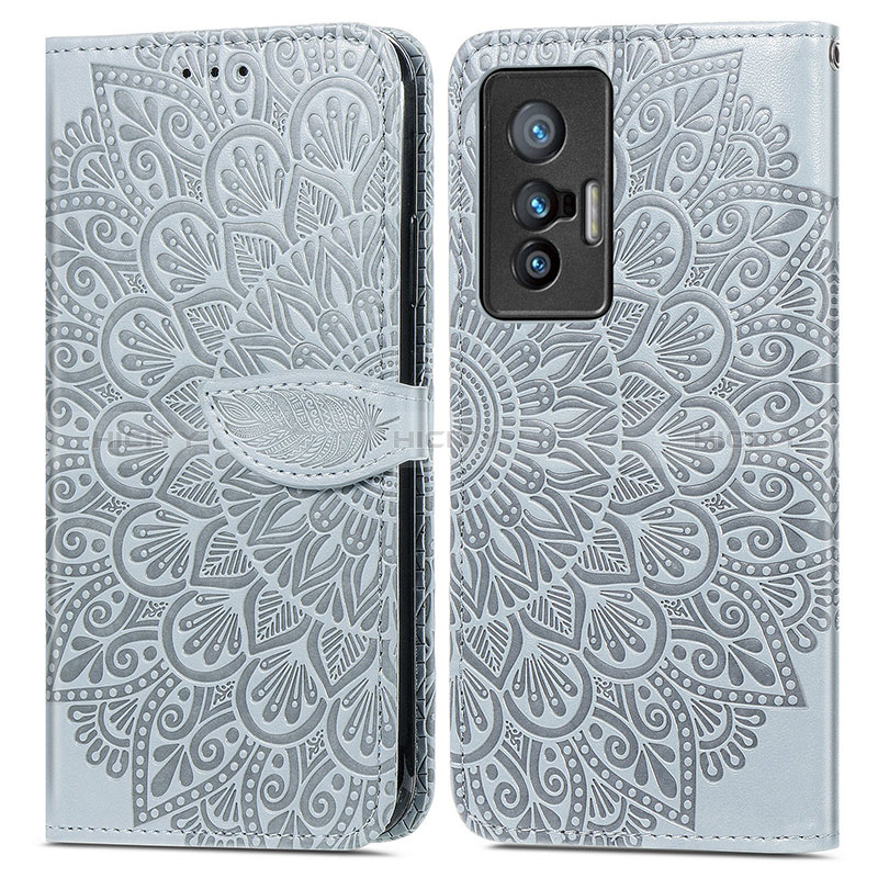 Custodia Portafoglio In Pelle Fantasia Modello Cover con Supporto S04D per Vivo X70t