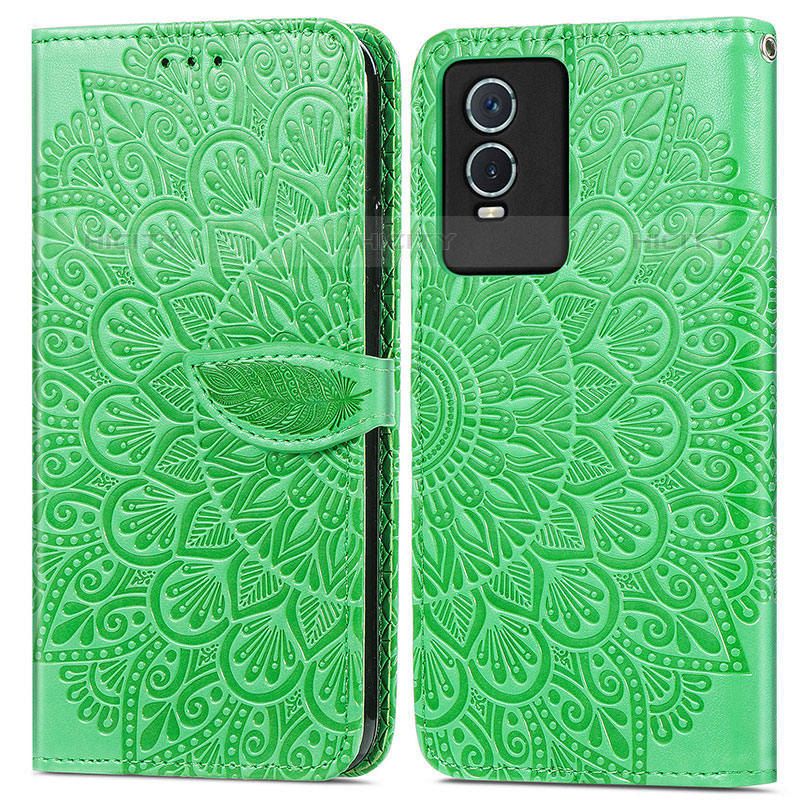 Custodia Portafoglio In Pelle Fantasia Modello Cover con Supporto S04D per Vivo Y74s 5G