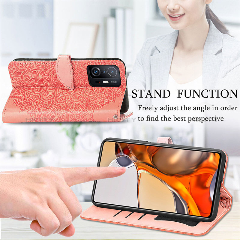 Custodia Portafoglio In Pelle Fantasia Modello Cover con Supporto S04D per Xiaomi Mi 11T Pro 5G