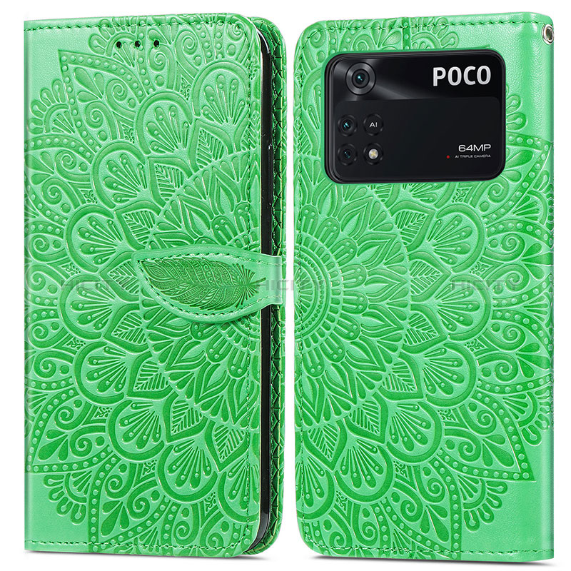 Custodia Portafoglio In Pelle Fantasia Modello Cover con Supporto S04D per Xiaomi Poco M4 Pro 4G