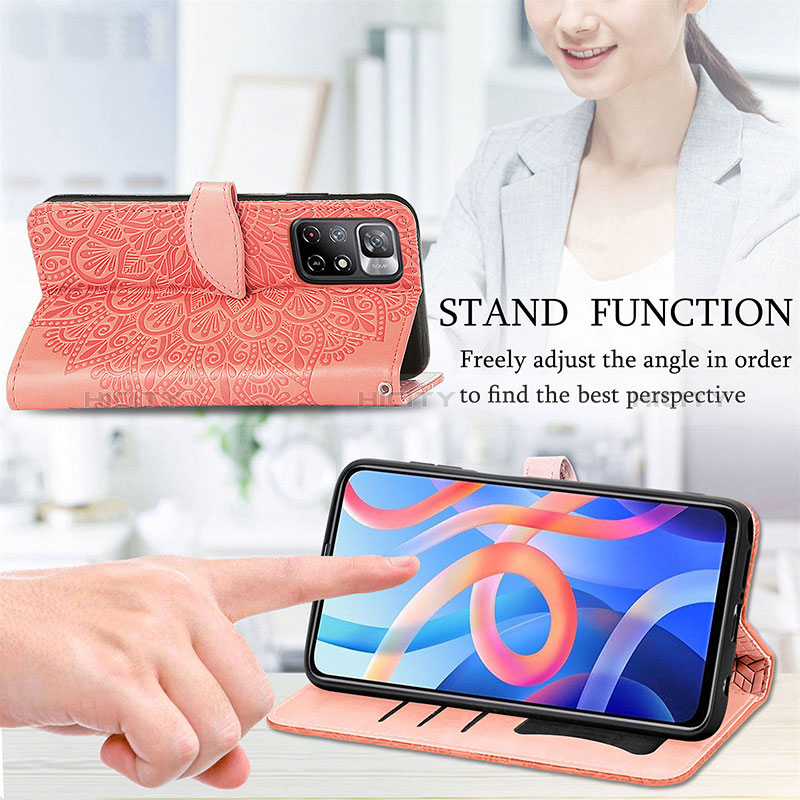 Custodia Portafoglio In Pelle Fantasia Modello Cover con Supporto S04D per Xiaomi Poco M4 Pro 5G