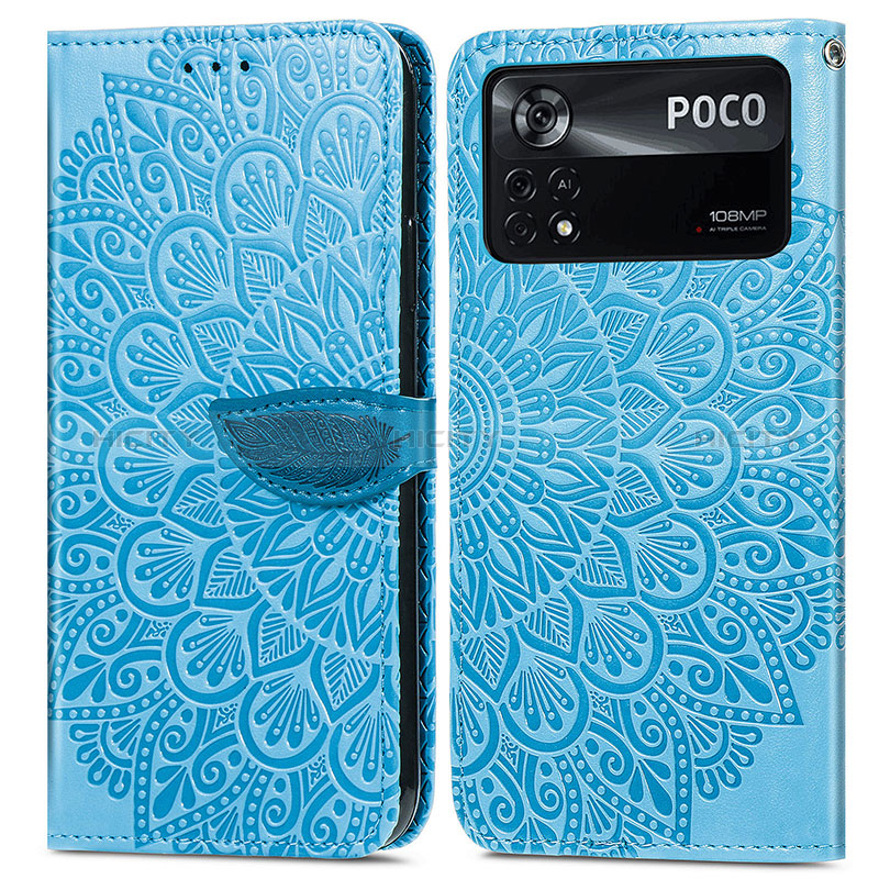 Custodia Portafoglio In Pelle Fantasia Modello Cover con Supporto S04D per Xiaomi Poco X4 Pro 5G