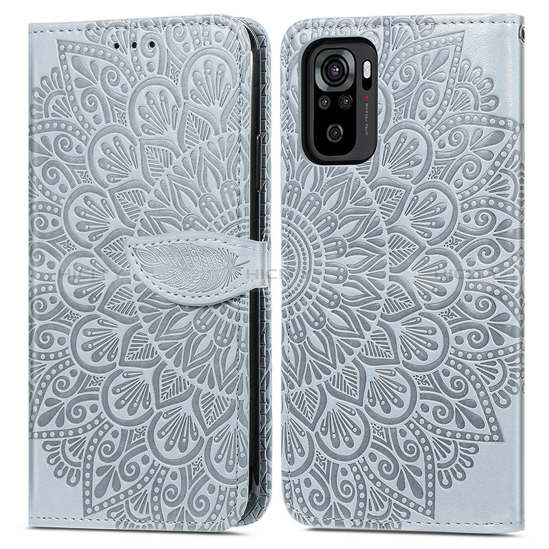 Custodia Portafoglio In Pelle Fantasia Modello Cover con Supporto S04D per Xiaomi Redmi Note 10 4G