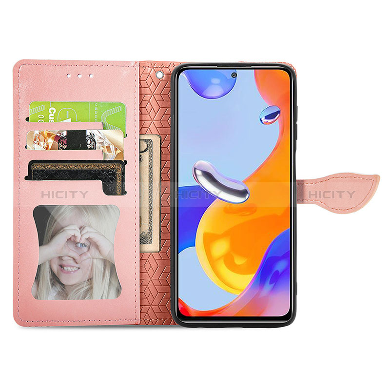 Custodia Portafoglio In Pelle Fantasia Modello Cover con Supporto S04D per Xiaomi Redmi Note 11 Pro 4G