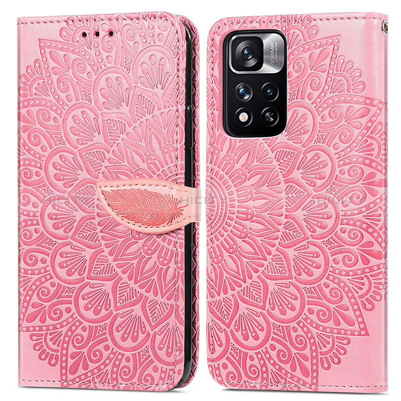 Custodia Portafoglio In Pelle Fantasia Modello Cover con Supporto S04D per Xiaomi Redmi Note 11 Pro+ Plus 5G