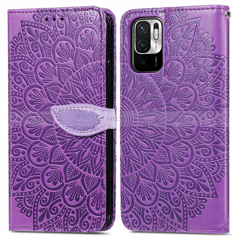 Custodia Portafoglio In Pelle Fantasia Modello Cover con Supporto S04D per Xiaomi Redmi Note 11 SE 5G Viola