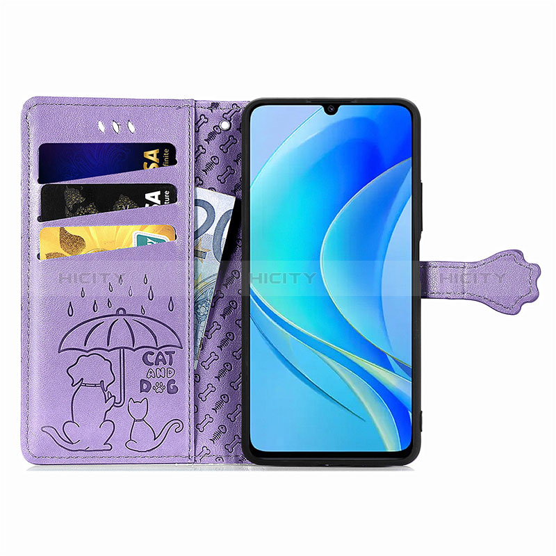 Custodia Portafoglio In Pelle Fantasia Modello Cover con Supporto S05D per Huawei Enjoy 50