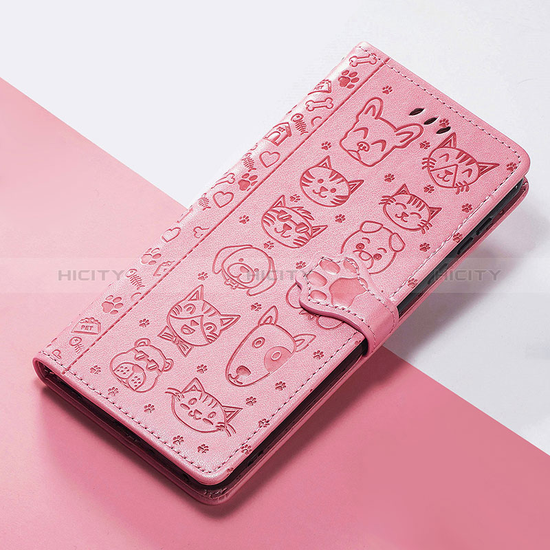 Custodia Portafoglio In Pelle Fantasia Modello Cover con Supporto S05D per Huawei Enjoy 50