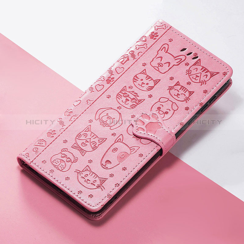 Custodia Portafoglio In Pelle Fantasia Modello Cover con Supporto S05D per Huawei Honor 50 5G Rosa