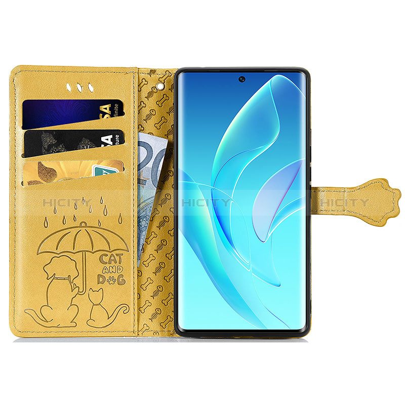 Custodia Portafoglio In Pelle Fantasia Modello Cover con Supporto S05D per Huawei Honor 60 5G