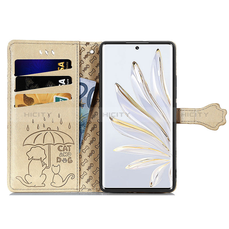 Custodia Portafoglio In Pelle Fantasia Modello Cover con Supporto S05D per Huawei Honor 70 5G