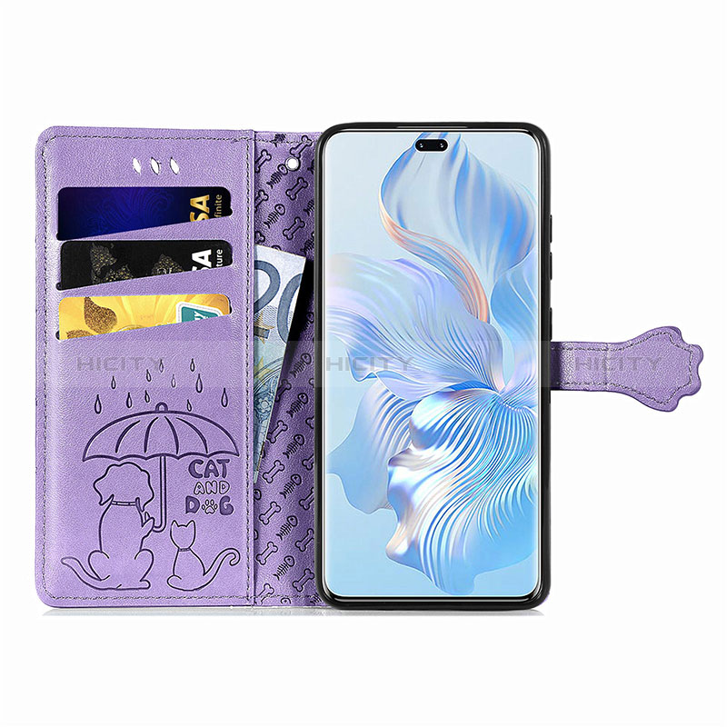 Custodia Portafoglio In Pelle Fantasia Modello Cover con Supporto S05D per Huawei Honor 80 Pro 5G