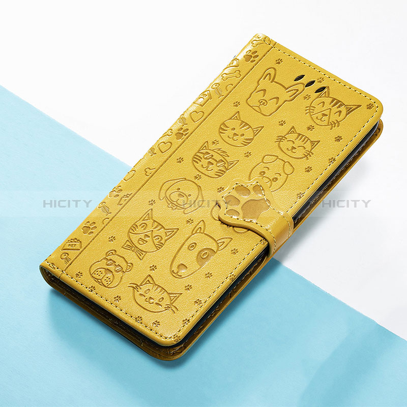 Custodia Portafoglio In Pelle Fantasia Modello Cover con Supporto S05D per Huawei Honor Magic3 5G Giallo