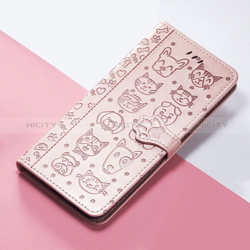 Custodia Portafoglio In Pelle Fantasia Modello Cover con Supporto S05D per Huawei Honor Magic3 5G Oro Rosa