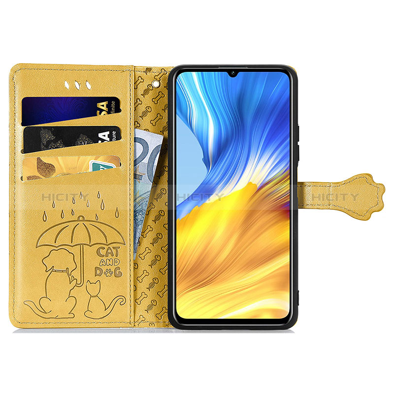 Custodia Portafoglio In Pelle Fantasia Modello Cover con Supporto S05D per Huawei Honor X10 Max 5G