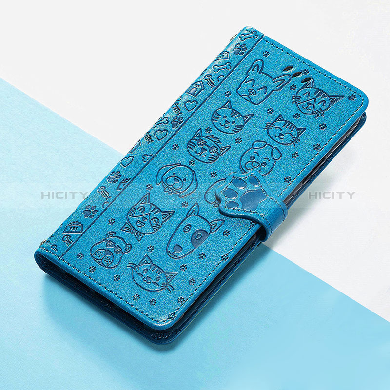 Custodia Portafoglio In Pelle Fantasia Modello Cover con Supporto S05D per Huawei Nova 10 Pro Blu