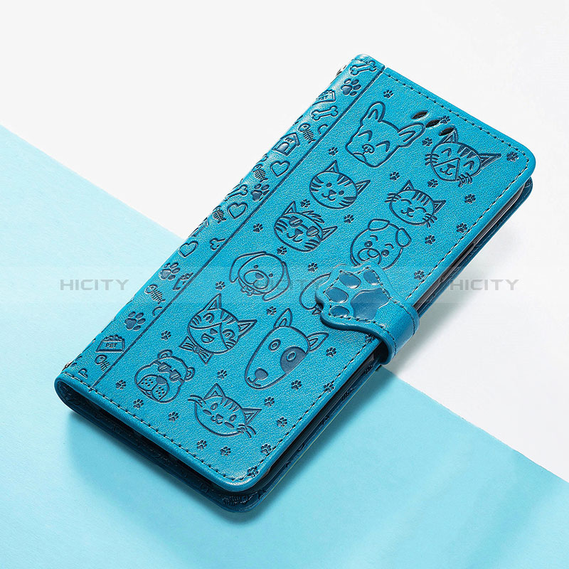 Custodia Portafoglio In Pelle Fantasia Modello Cover con Supporto S05D per Huawei Nova 9 Pro Blu