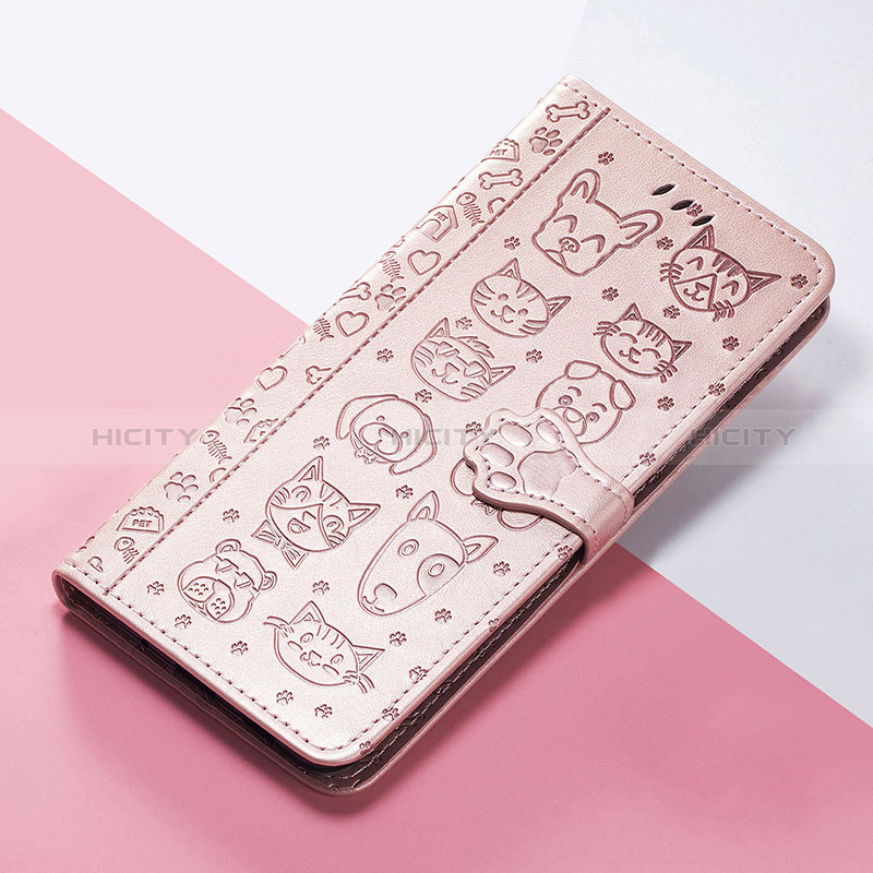 Custodia Portafoglio In Pelle Fantasia Modello Cover con Supporto S05D per Huawei Nova 9 SE Oro Rosa