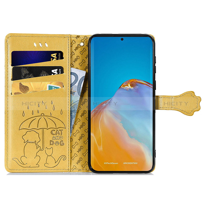 Custodia Portafoglio In Pelle Fantasia Modello Cover con Supporto S05D per Huawei P50 Pro