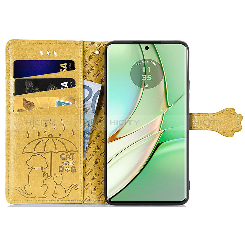 Custodia Portafoglio In Pelle Fantasia Modello Cover con Supporto S05D per Motorola Moto Edge 40 5G