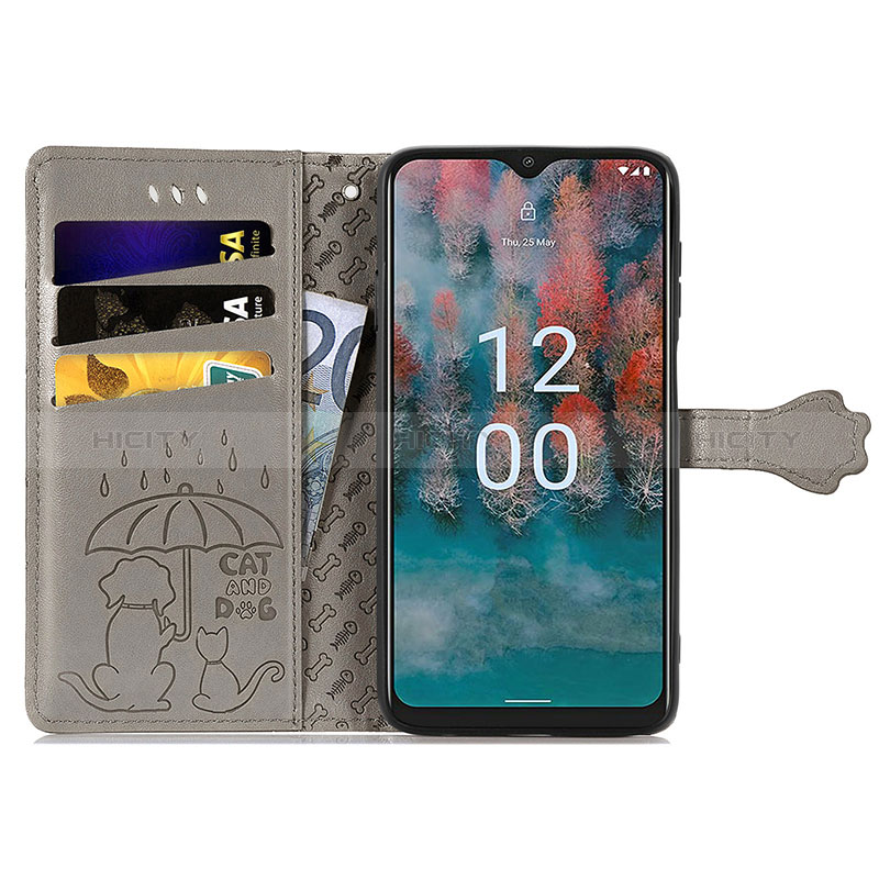 Custodia Portafoglio In Pelle Fantasia Modello Cover con Supporto S05D per Nokia C12 Plus