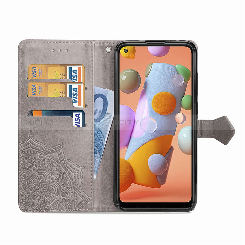 Custodia Portafoglio In Pelle Fantasia Modello Cover con Supporto S05D per Samsung Galaxy M11