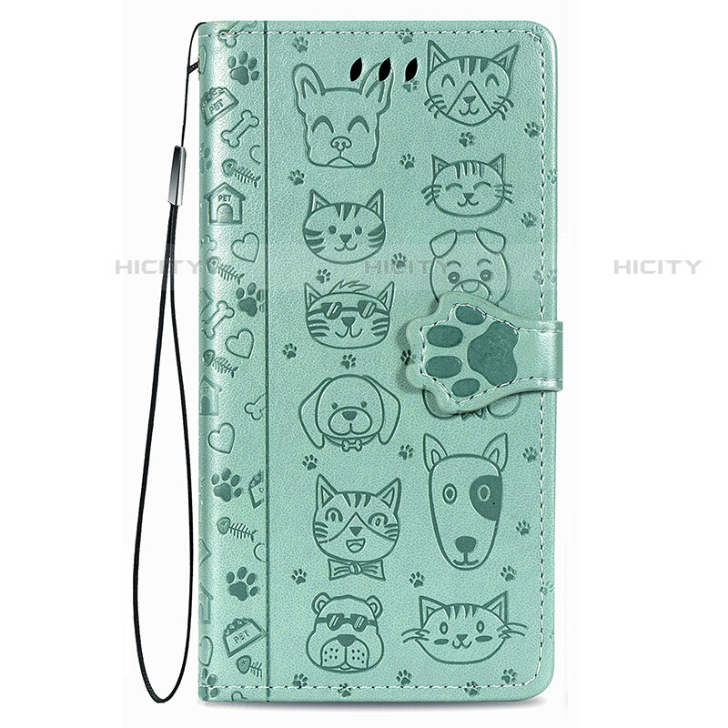 Custodia Portafoglio In Pelle Fantasia Modello Cover con Supporto S05D per Samsung Galaxy S21 5G Verde