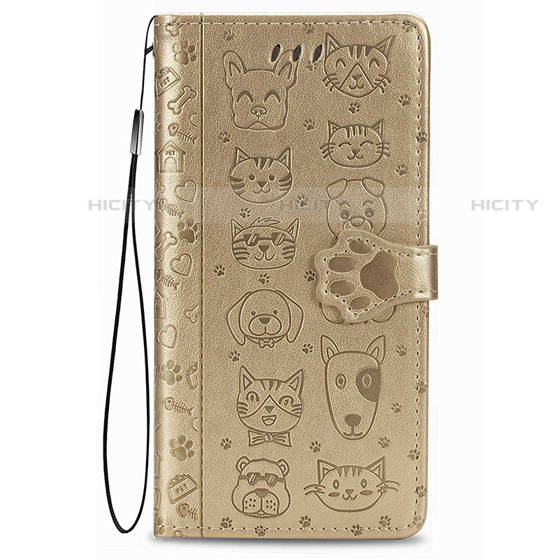 Custodia Portafoglio In Pelle Fantasia Modello Cover con Supporto S05D per Samsung Galaxy S21 Plus 5G Oro