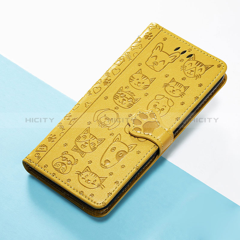 Custodia Portafoglio In Pelle Fantasia Modello Cover con Supporto S05D per Xiaomi Poco F5 5G Giallo