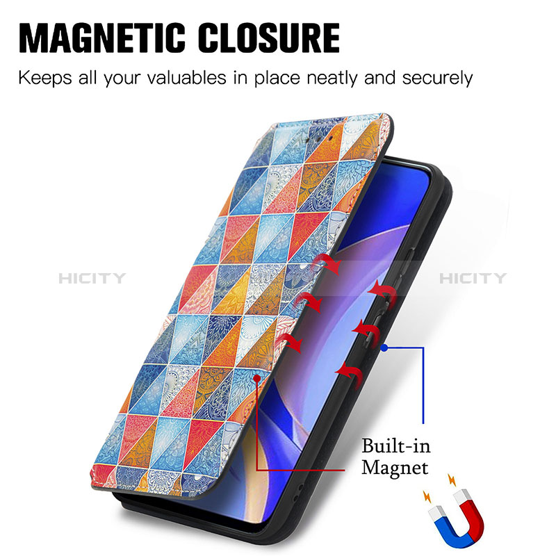 Custodia Portafoglio In Pelle Fantasia Modello Cover con Supporto S06D per Huawei Enjoy 50 Pro