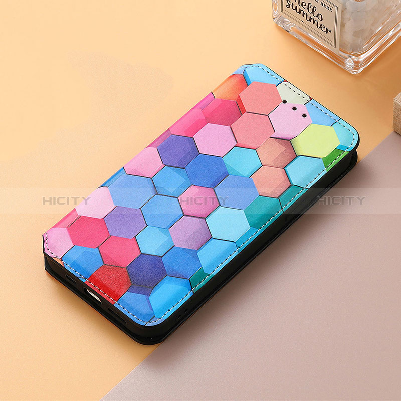 Custodia Portafoglio In Pelle Fantasia Modello Cover con Supporto S06D per Huawei Enjoy 50z Colorato