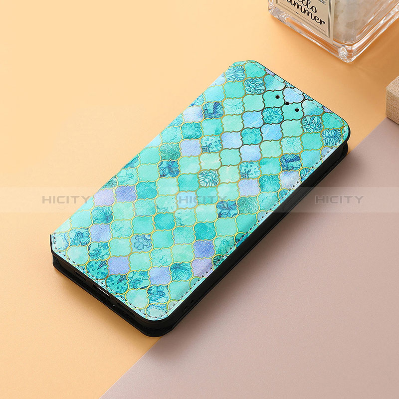 Custodia Portafoglio In Pelle Fantasia Modello Cover con Supporto S06D per Huawei Honor 60 5G Verde