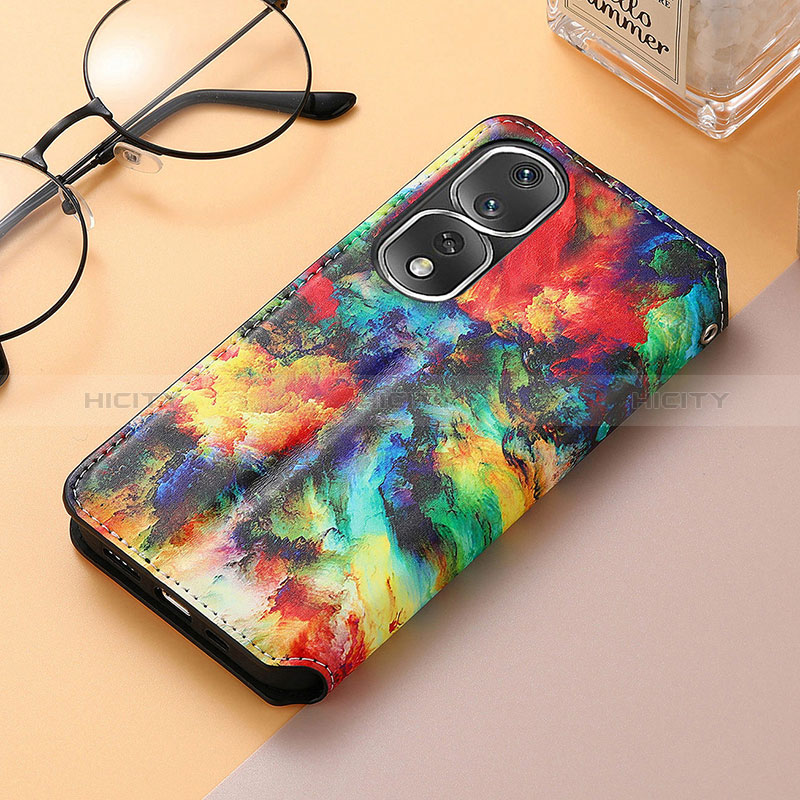 Custodia Portafoglio In Pelle Fantasia Modello Cover con Supporto S06D per Huawei Honor 80 Pro 5G