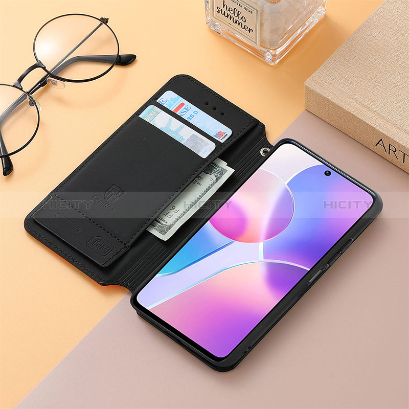 Custodia Portafoglio In Pelle Fantasia Modello Cover con Supporto S06D per Huawei Honor X30i