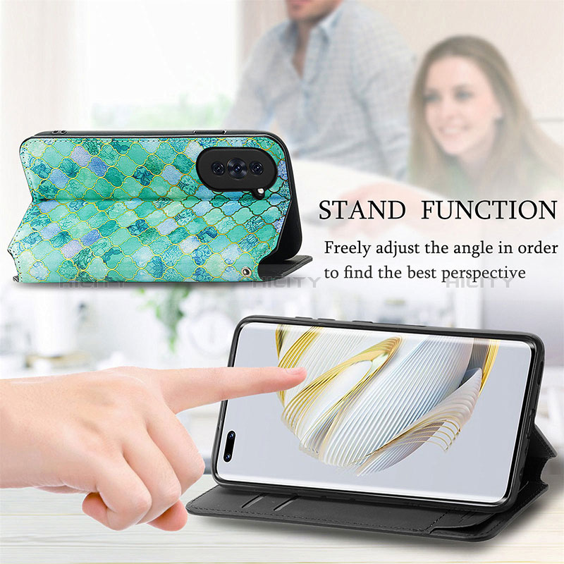 Custodia Portafoglio In Pelle Fantasia Modello Cover con Supporto S06D per Huawei Nova 10 Pro