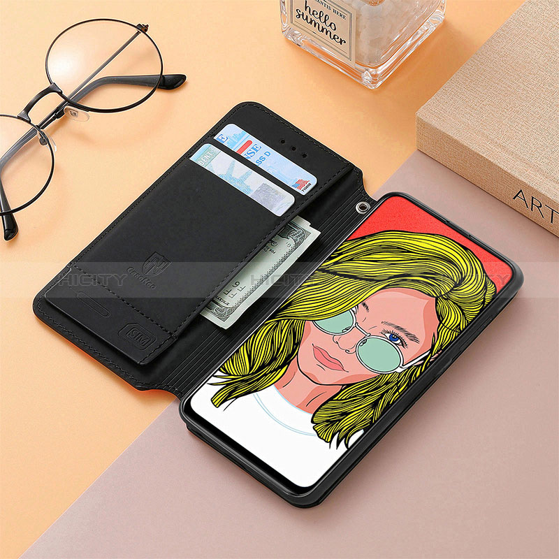 Custodia Portafoglio In Pelle Fantasia Modello Cover con Supporto S06D per Huawei Y9 Prime (2019)