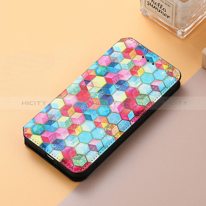 Custodia Portafoglio In Pelle Fantasia Modello Cover con Supporto S06D per Sharp Aquos wish3